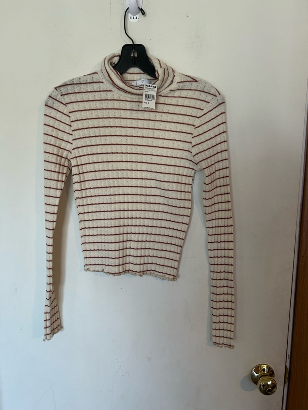 NWT Tilly's Ivy and Main striped turtleneck Small preppy